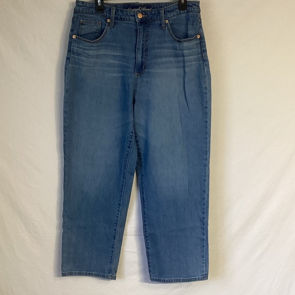 Universal Thread Denim - Universal Thread Highest Rise Straight Crop Blue Denim Jeans Size 14/32